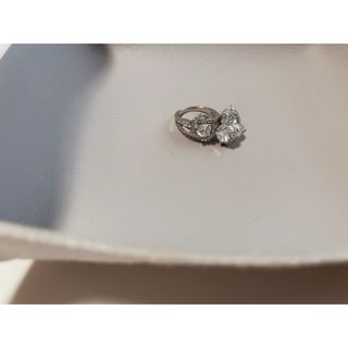 ダイヤリング&ダイヤピアス セット 美品 silver925 (リング(指輪))