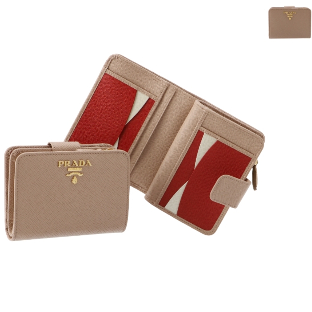 PRADA - プラダ PRADA 財布 二つ折り レディース サフィアーノ バイ PRADA - プラダ PRADA 財布 二つ折り レディース サフィアーノ バイ