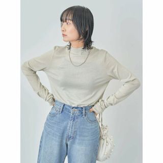 グリーンパークス(green parks)の【ベージュ】イロイロインナー(ラメ) 24SS/長袖/カットソー/メローフリル(その他)