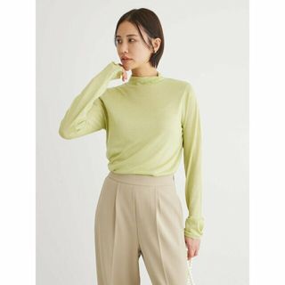 グリーンパークス(green parks)の【イエロー】イロイロインナー(ラメ) 24SS/長袖/カットソー/メローフリル(その他)