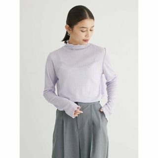 グリーンパークス(green parks)の【パープル】イロイロインナー(シアー) 24SS/長袖/カットソー/メローフリル(その他)