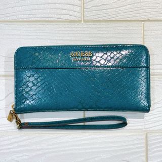 ゲス(GUESS)のGUESS 長財布 グリーン(財布)