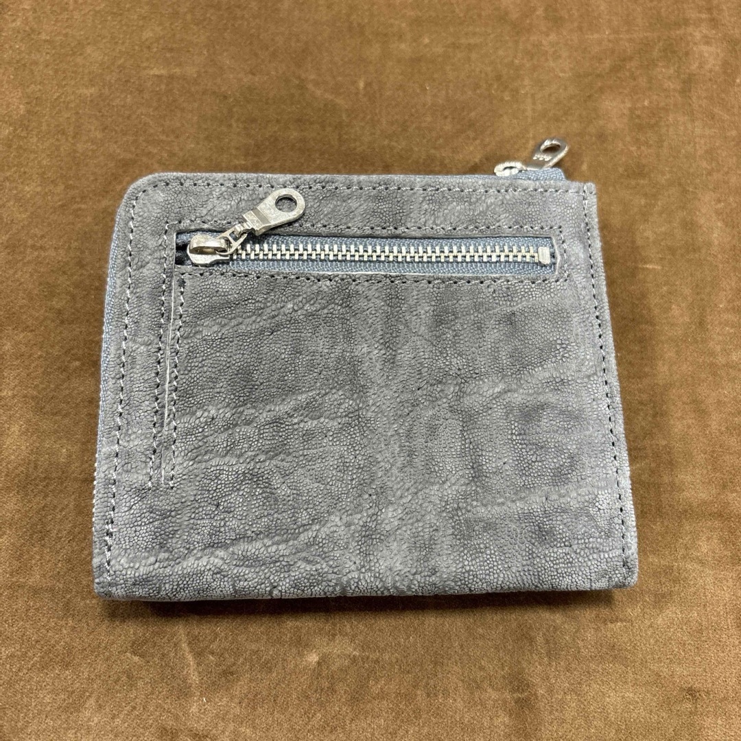 エレファント　L字ファスナー折財布　グレー　日本製 レディースのファッション小物(財布)の商品写真