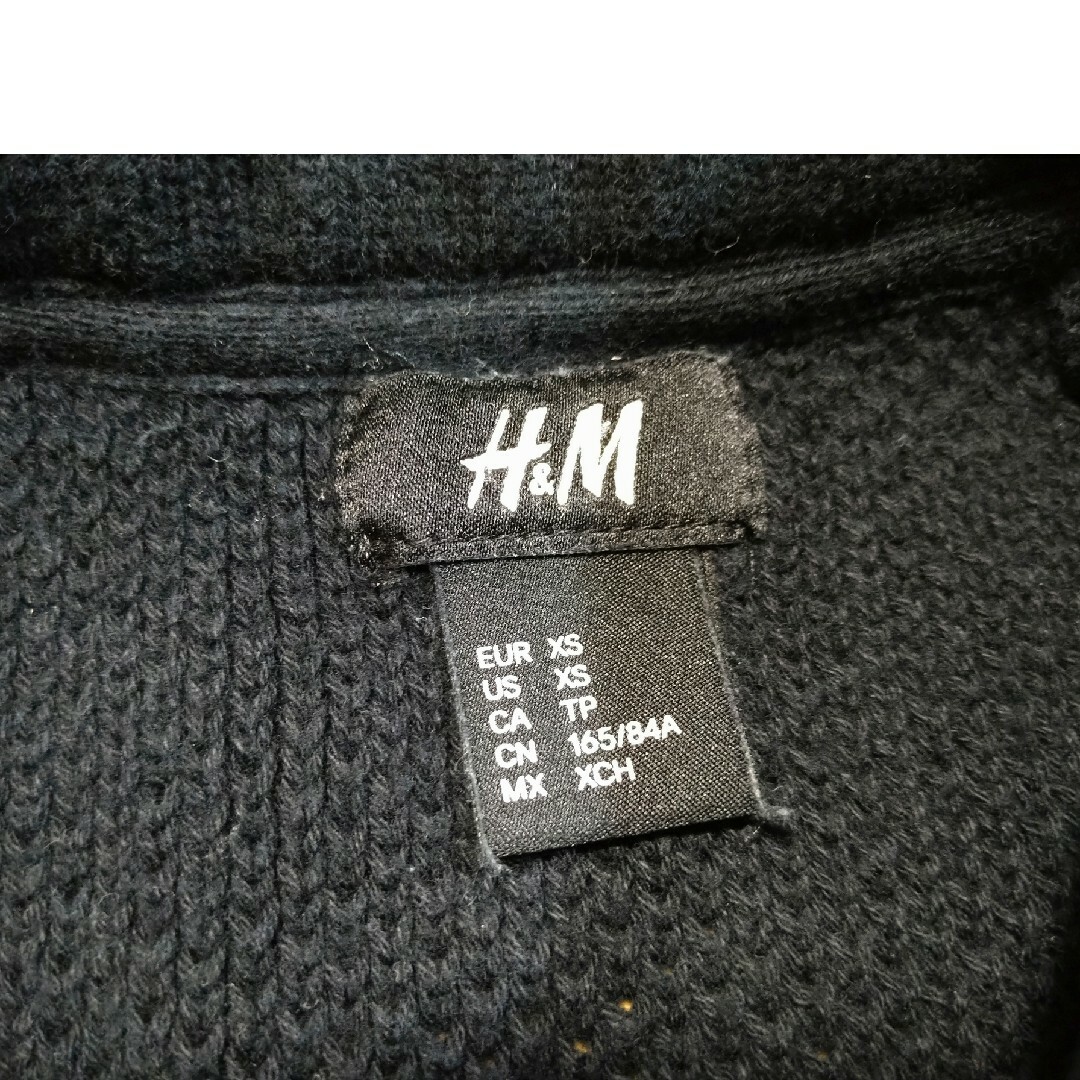 H&M(エイチアンドエム)のH&M　コットンセーター　カットソー　ローゲージニット　ユニセックス　黒 メンズのトップス(ニット/セーター)の商品写真