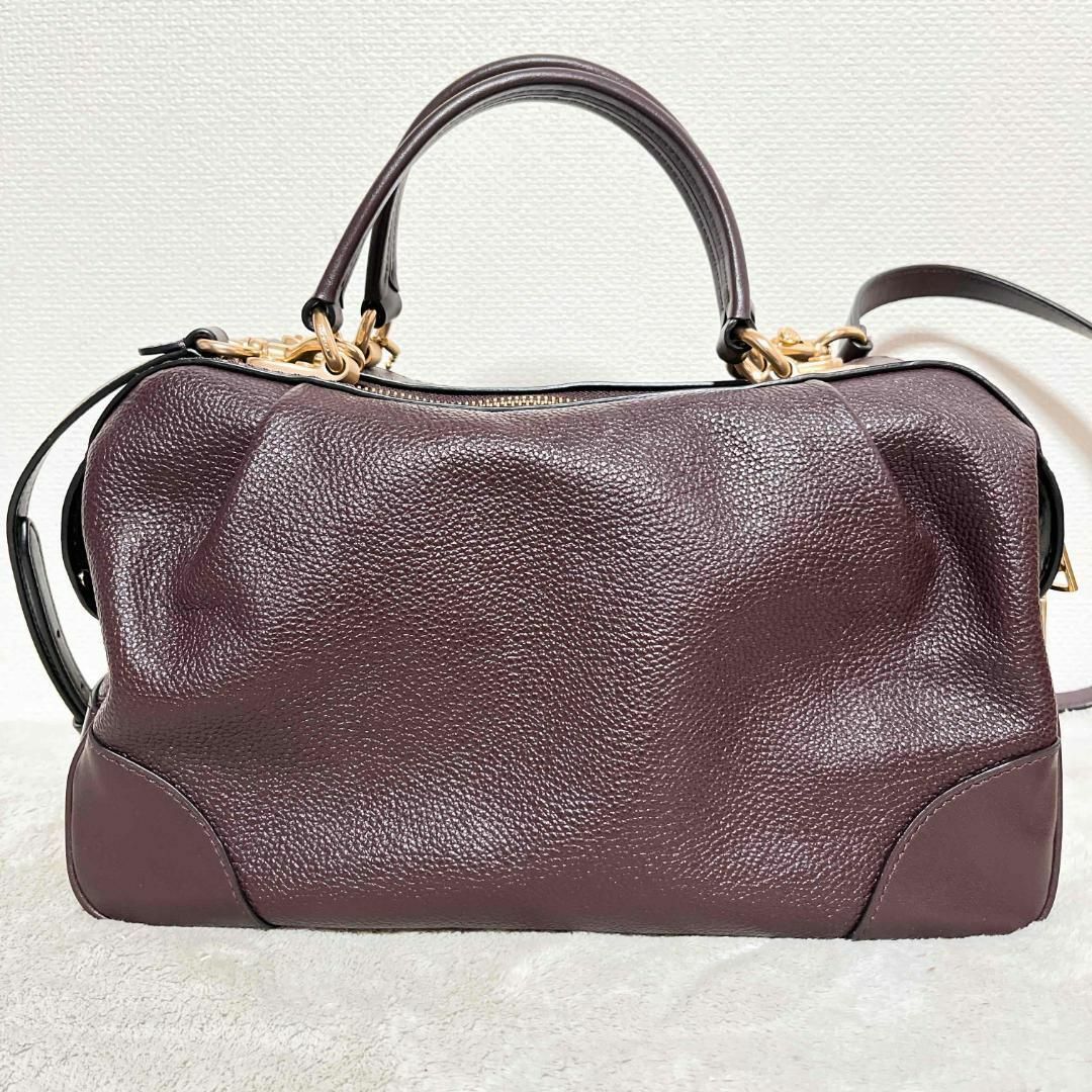 在庫限り超特価 美品✨COACH コーチショルダーバッグハンドバッグレザーブラウン茶