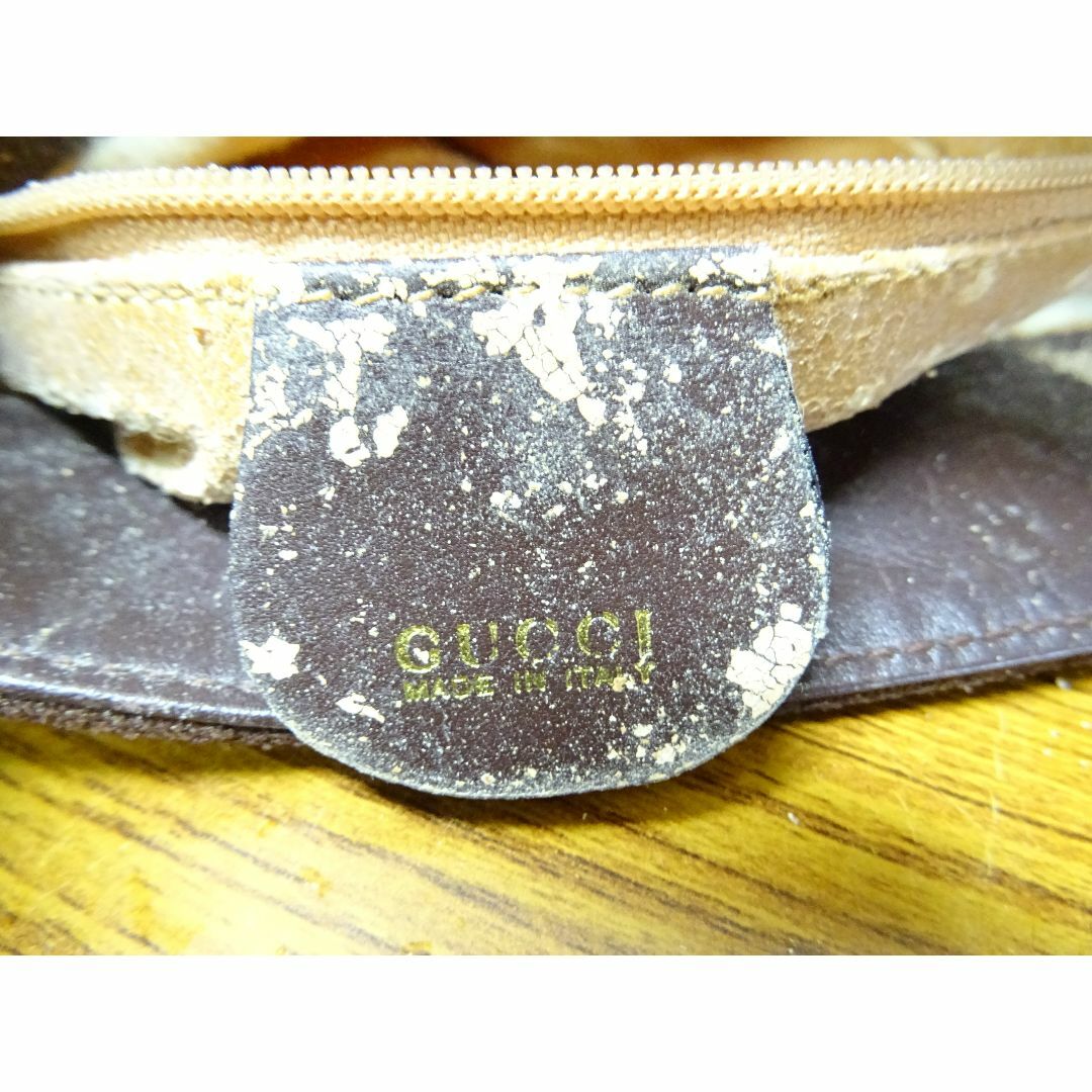 Gucci(グッチ)のK船014/ GUCCI バンブー スエード レザー ハンドバッグ レディースのバッグ(ハンドバッグ)の商品写真