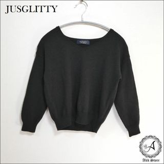 ジャスグリッティー(JUSGLITTY)のJUSGLITTY レディース トップス 長袖 ニット アルパカ混 黒 Sサイズ(ニット/セーター)