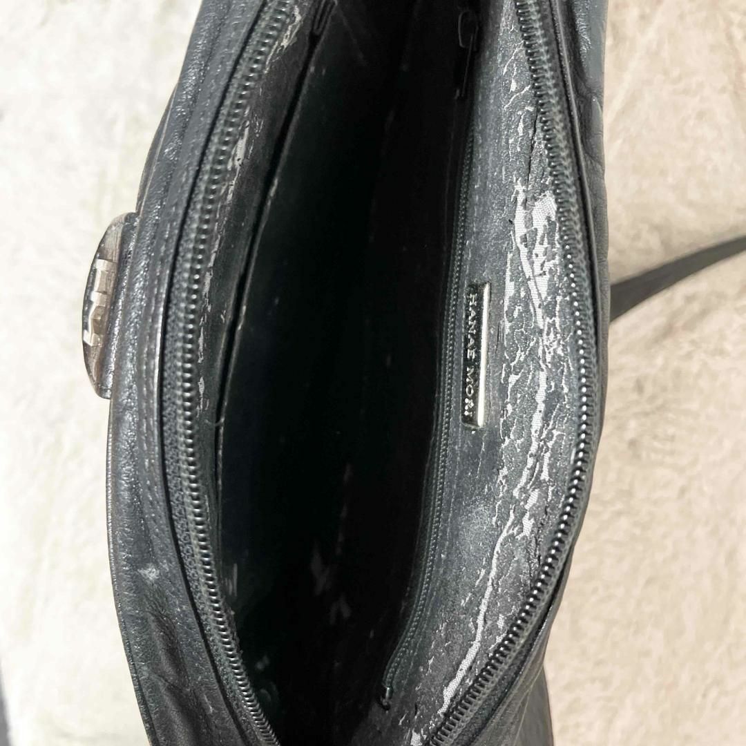 HANAE MORI(ハナエモリ)のレア✨HANAE MORI ハナエモリショルダーバッグハンドバッグブラック黒 レディースのバッグ(ショルダーバッグ)の商品写真