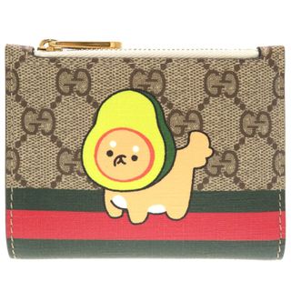 グッチ(Gucci)の新品同様 グッチ コンパクトウォレット 736758 アニマルプリント 2023年モデル GGスプリーム レザー ベージュ 財布 0022【中古】GUCCI(財布)