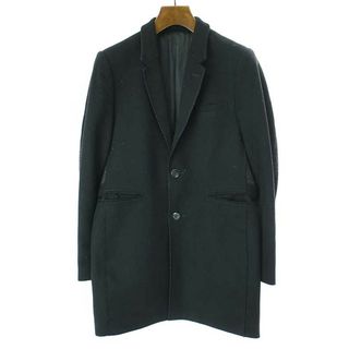 アンダーカバー(UNDERCOVER)のUNDER COVER アンダーカバー 12AW PSYCHO COLOR期 ダウンニット切替チェスターコート ブラック 2(チェスターコート)