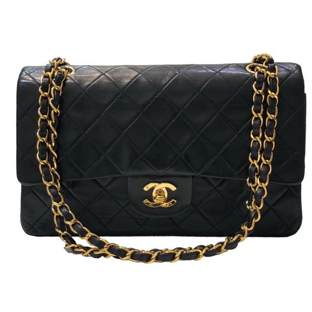 シャネル CHANEL マトラッセ25 A01112 GD金具 ラムスキン レディース ショルダーバッグターンロック外側