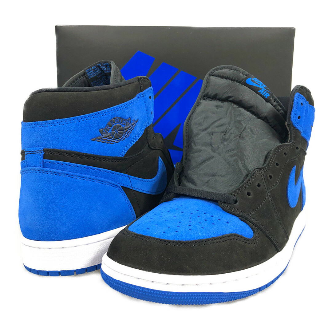 115JP靴サイズNIKE ナイキ DZ5485-042 AIR JORDAN 1 RETRO HIGH Royal Reimaginedエアジョーダン シューズ 黒×青 サイズUS11.5＝29.5cm 正規品 / 33240