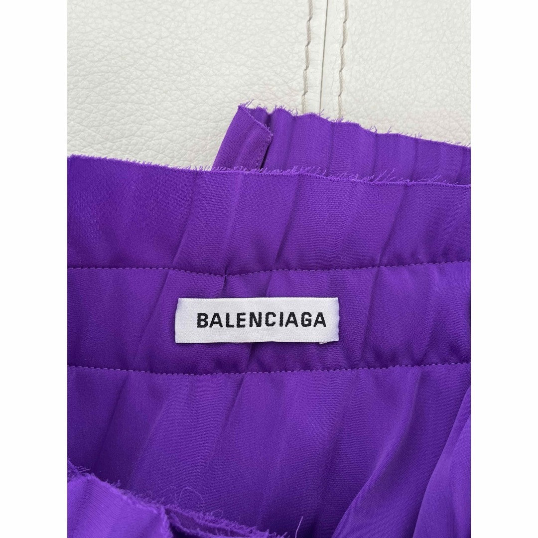 BALENCIAGA 紫プリーツスカート34