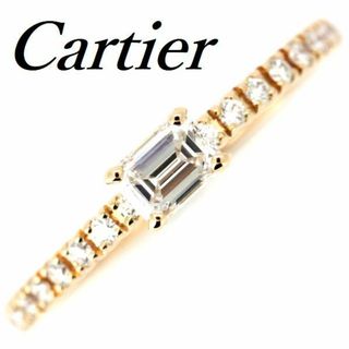 カルティエ(Cartier)のエタンセル ドゥ カルティエ エメラルドカット ダイヤモンド リング K18PG ♯46(リング(指輪))