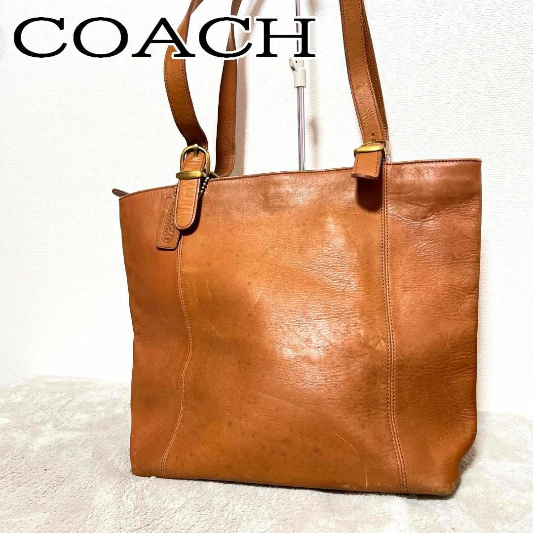 COACH - 美品✨COACH コーチセミショルダーバッグトートバッグキャメル