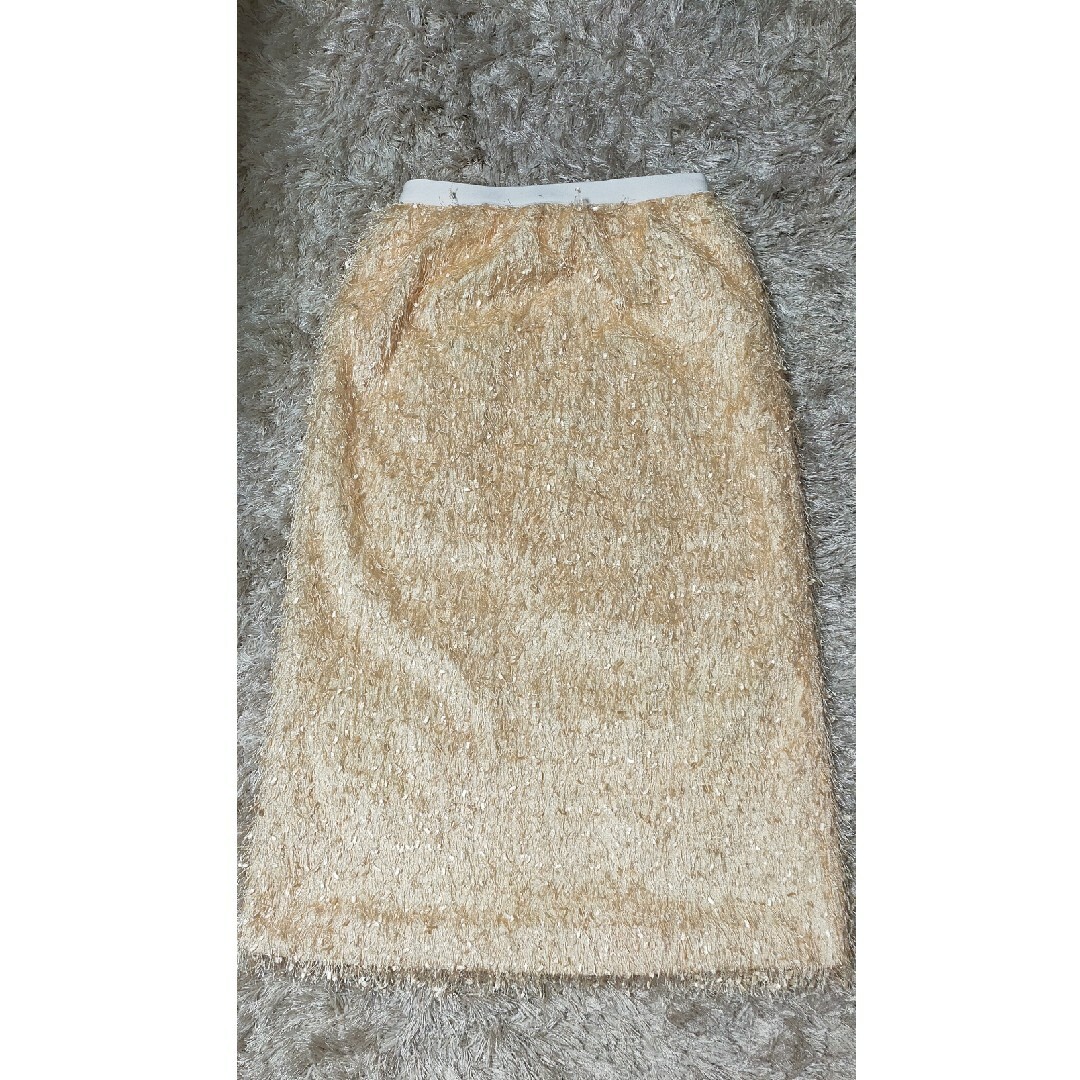 TORRAZZO DONNA(トラッゾドンナ)のトラッツォドンナ シャギーニットスカート/アイボリー レディースのスカート(ロングスカート)の商品写真
