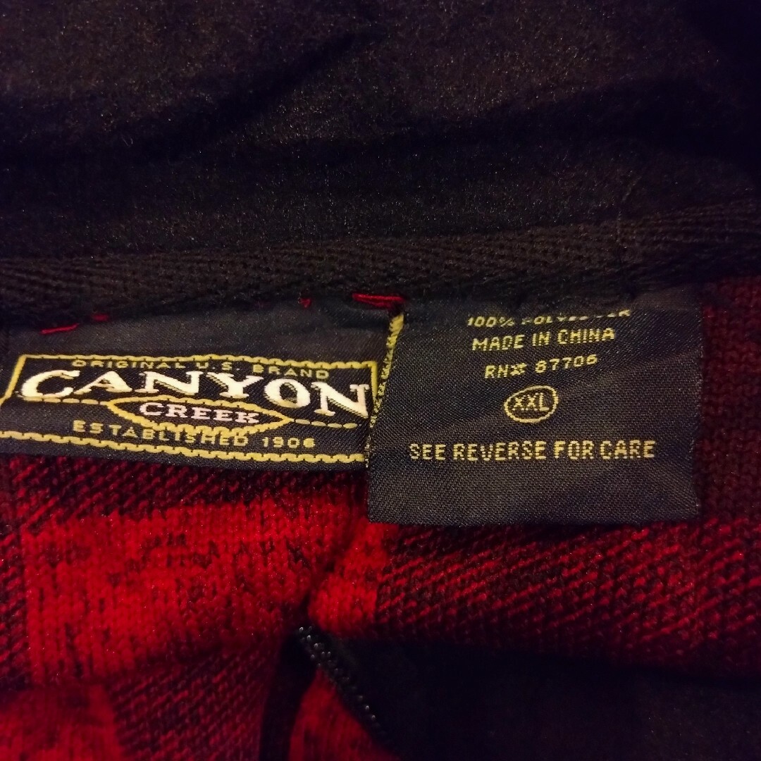 CANYON CREEK ハーフジップ フリース　バッファローチェック　レッド メンズのトップス(その他)の商品写真