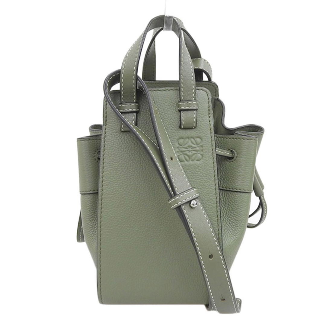 other(アザー)のロエベ LOEWE ハンモックミニ 2WAYバッグ ハンドバッグ ショルダーバッグ レザー カーキ 中古 新入荷 OB1663 レディースのバッグ(ハンドバッグ)の商品写真