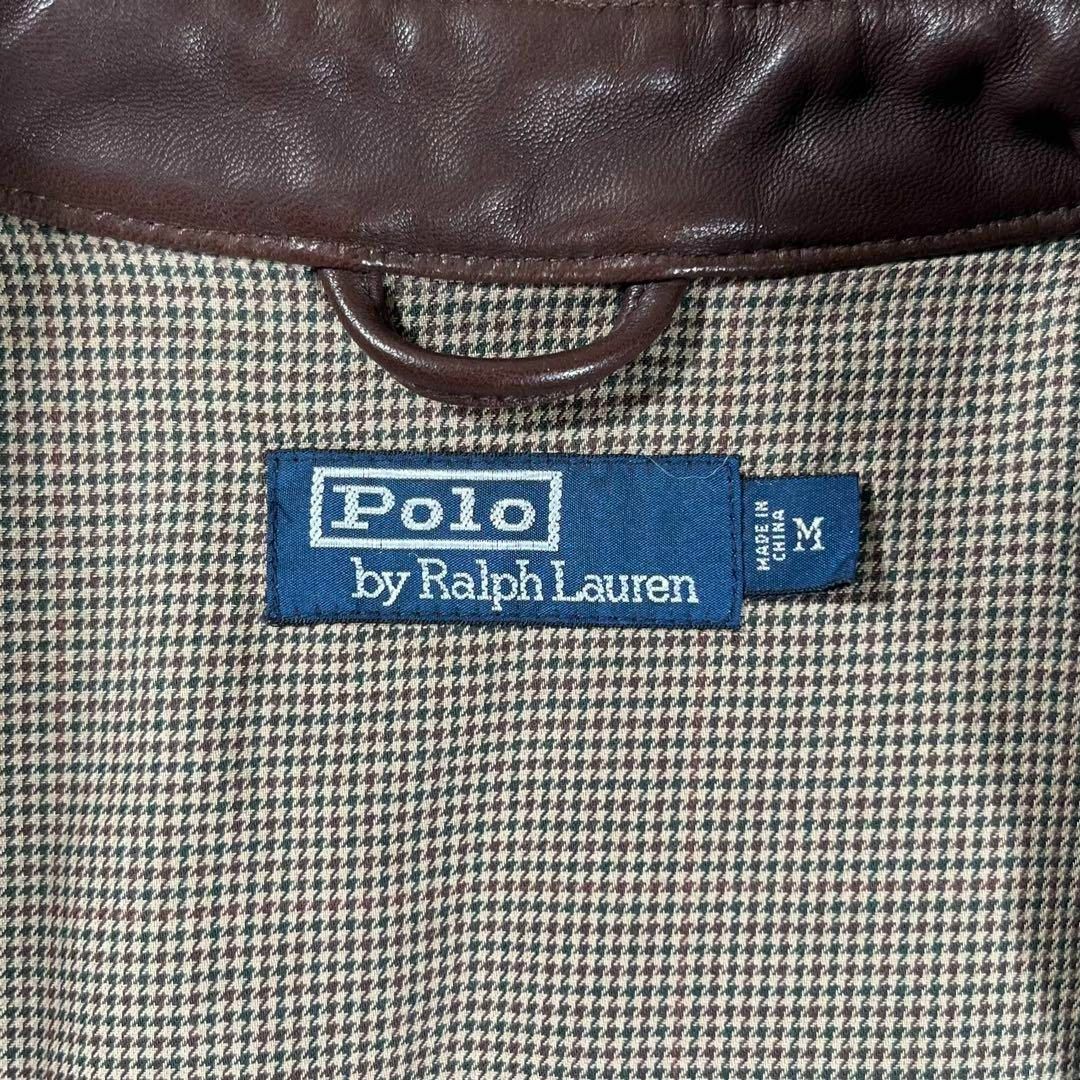 POLO RALPH LAUREN(ポロラルフローレン)の【極美品】POLO by RALPH LAUREN レザージャケット　ポニー刺繍 メンズのジャケット/アウター(レザージャケット)の商品写真