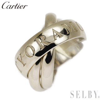 カルティエ(Cartier)のカルティエ K18WG ピンキーリング トリニティ クリスマス限定モデル 44号(リング(指輪))