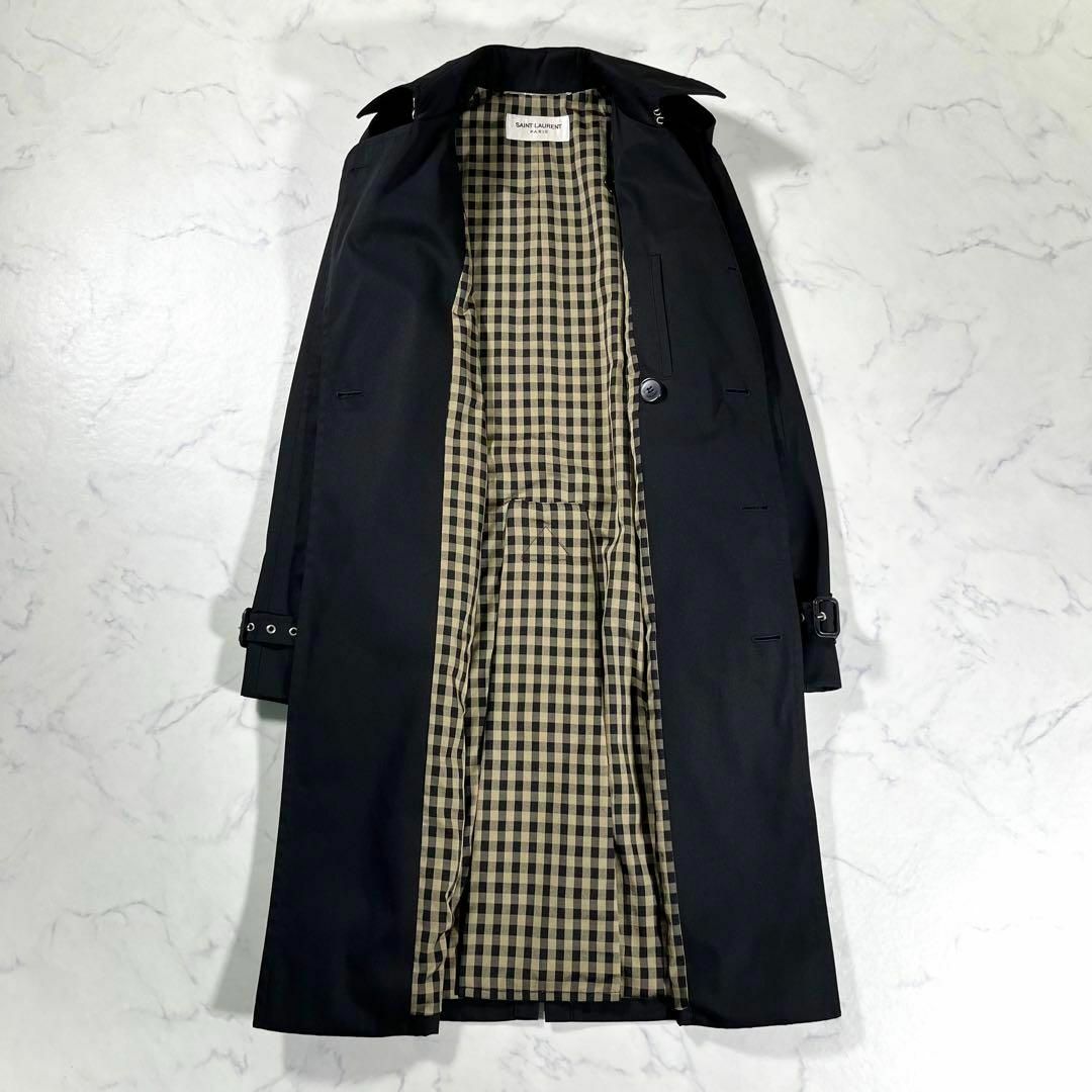 Saint Laurent(サンローラン)の【極美品】SAINT LAURENT エディ期　13SS ブラックトレンチコート メンズのジャケット/アウター(トレンチコート)の商品写真