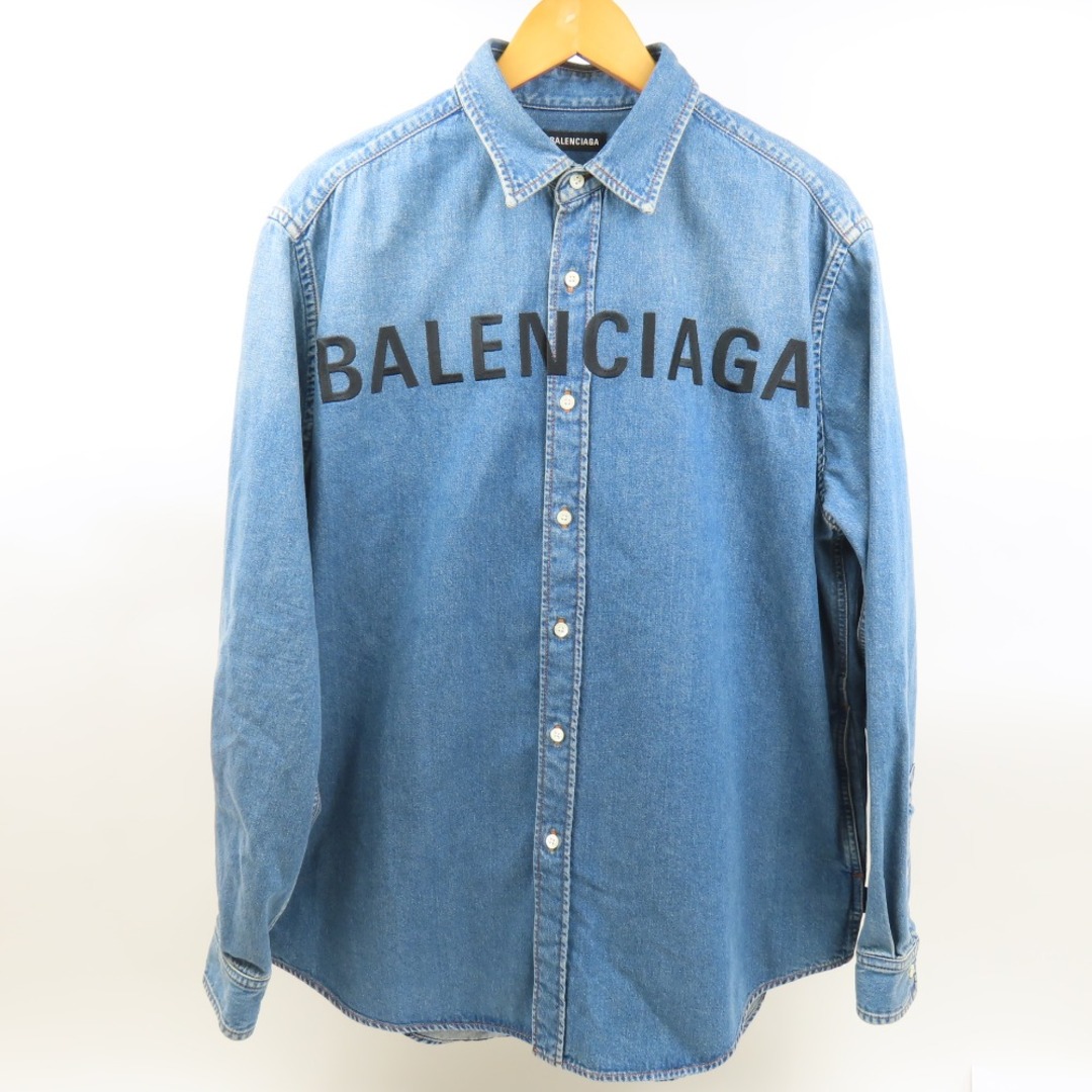 若干香水の匂い発送日の目安BALENCIAGA バレンシアガ 長袖 600280 デニム ジャケット 37 長袖シャツ コットン インディゴブルー ユニセックス