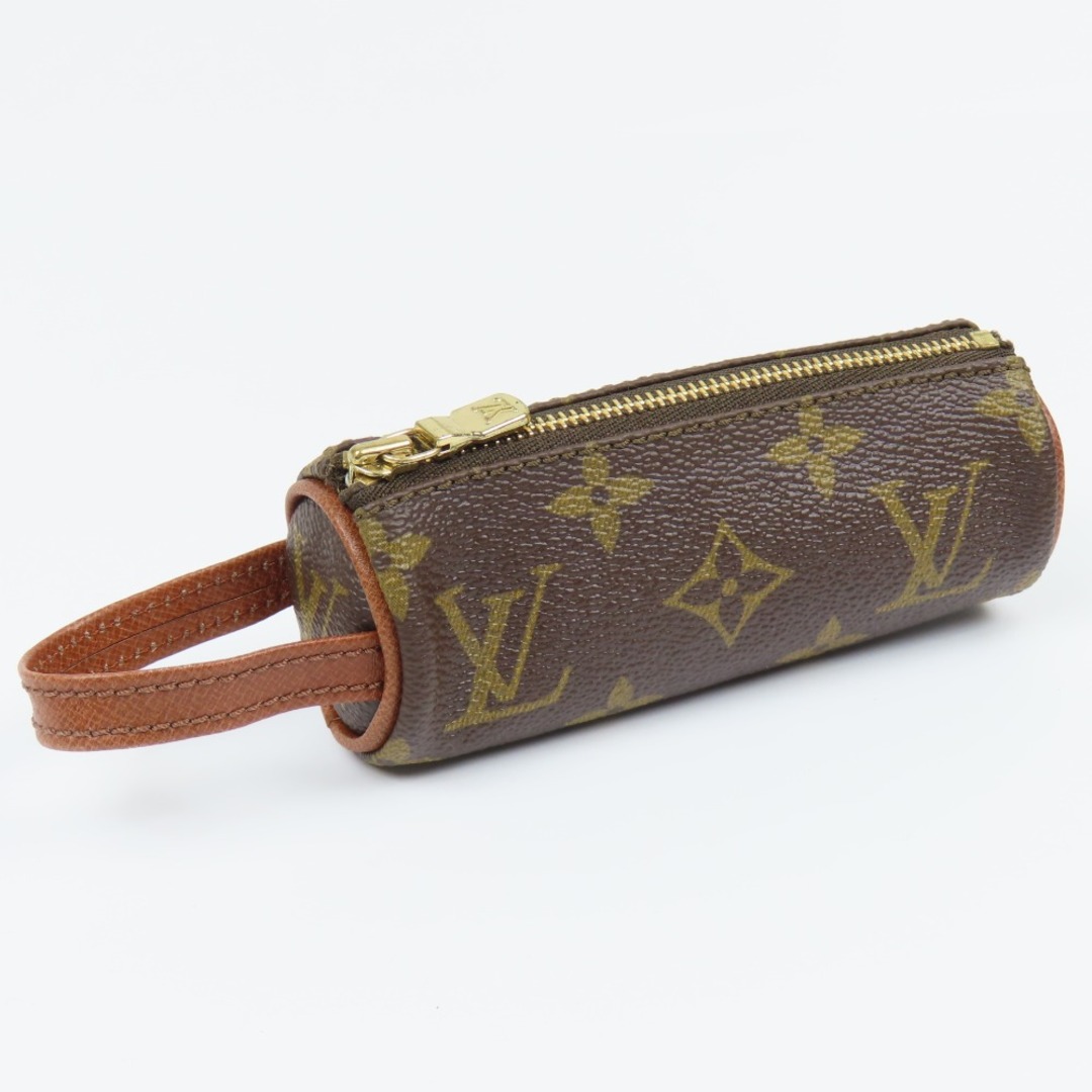 代引手数料1万円極美品 LOUIS VUITTON ルイヴィトン トロワ ボール ドゥ ゴルフ ゴルフボールケース 小物入れ ヴィンテージ  モノグラム ポーチ PVC ブラウン ユニセックス