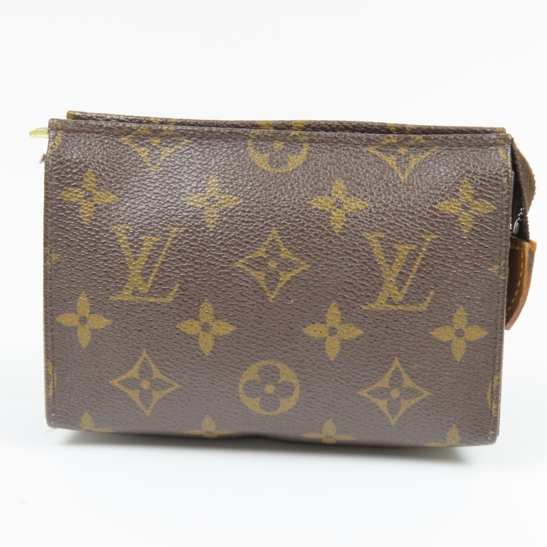 美品 LOUIS VUITTON ルイヴィトン ポッシュ トワレット15 ベタ無 化粧ポーチ コスメ 小物入れ ヴィンテージ モノグラム ポーチ PVC/ヌメ革 ブラウン レディース330円3万円