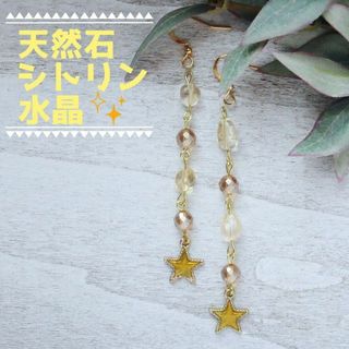 クリスタルと小さな星のピアス・イヤリング(ピアス)