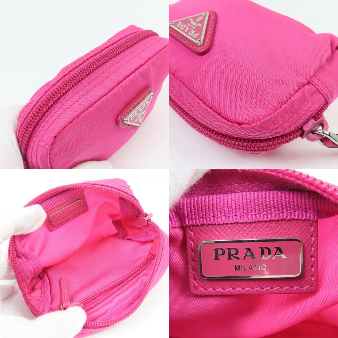 PRADA(プラダ)の極美品 PRADA プラダ 化粧ポーチ コスメポーチ 小物入れ ポーチ ナイロン/サフィアーノレザー ピンク レディース【中古】 レディースのファッション小物(ポーチ)の商品写真