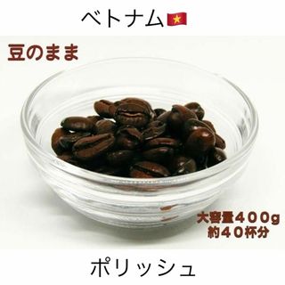 【自家焙煎】ベトナム ポリッシュ コーヒー豆 400g 芳醇な香りと滑らかな口当(コーヒー)