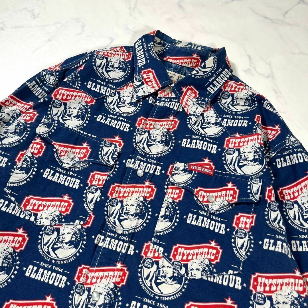 HYSTERIC GLAMOUR(ヒステリックグラマー)の【極美品】HYSTERIC GLAMOUR ヒスガール　総柄シャツ　アメリカン メンズのトップス(シャツ)の商品写真