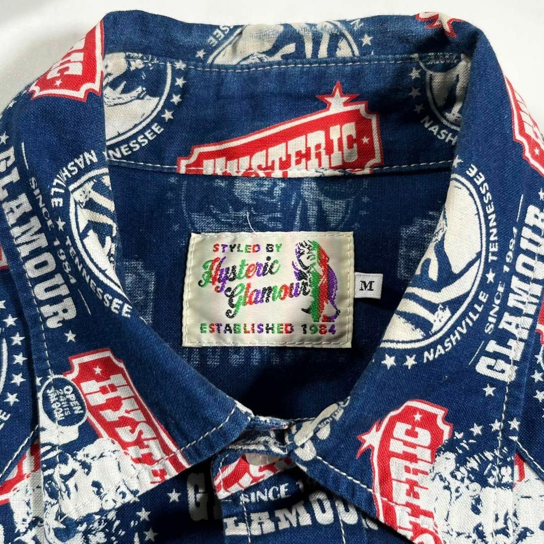 HYSTERIC GLAMOUR(ヒステリックグラマー)の【極美品】HYSTERIC GLAMOUR ヒスガール　総柄シャツ　アメリカン メンズのトップス(シャツ)の商品写真