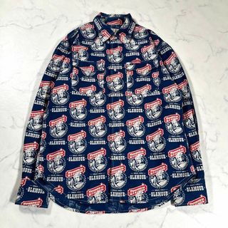 ヒステリックグラマー(HYSTERIC GLAMOUR)の【極美品】HYSTERIC GLAMOUR ヒスガール　総柄シャツ　アメリカン(シャツ)