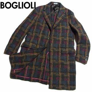 ボリオリ(BOGLIOLI)の定価23万 BOGLIOLI ボリオリ ツイード ウール チェスターコート 52(チェスターコート)