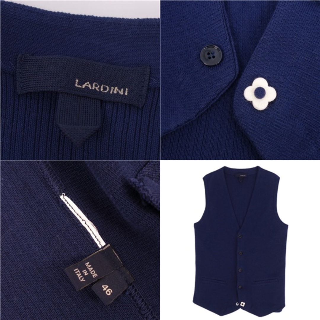 LARDINI - 美品 ラルディーニ LARDINI ベスト ジレ ノースリーブ