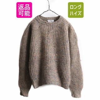 80s OLD GAP ウール ニット セーター レディース L 古着 80年代 ヴィンテージ オールド ギャップ リブ編み ネップ 厚手 チャンキー 旧タグ(ニット/セーター)