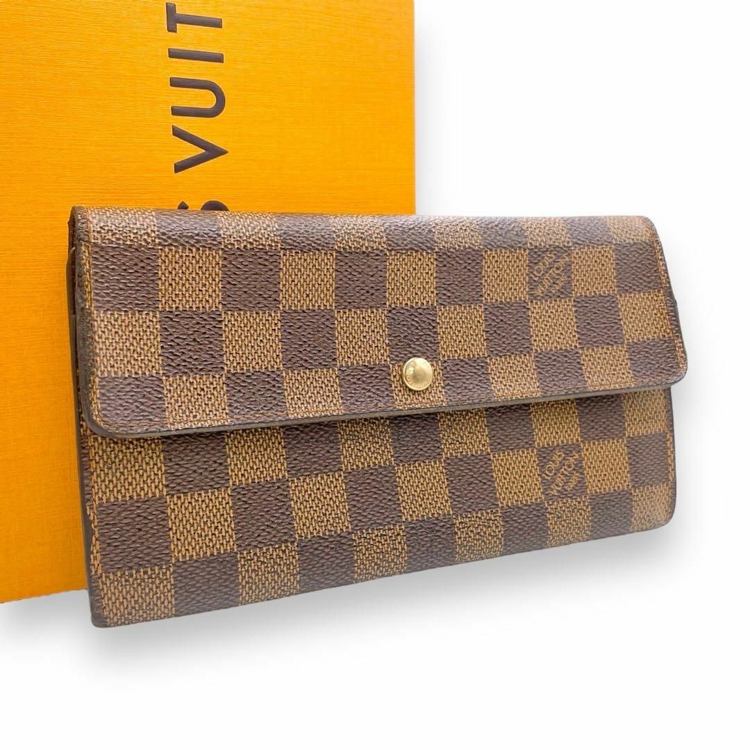 LOUIS VUITTON(ルイヴィトン)の【1173】ルイヴィトン✨ポシェット✨ポルトモネクレディ✨長財布✨ダミエ✨茶色  レディースのファッション小物(財布)の商品写真