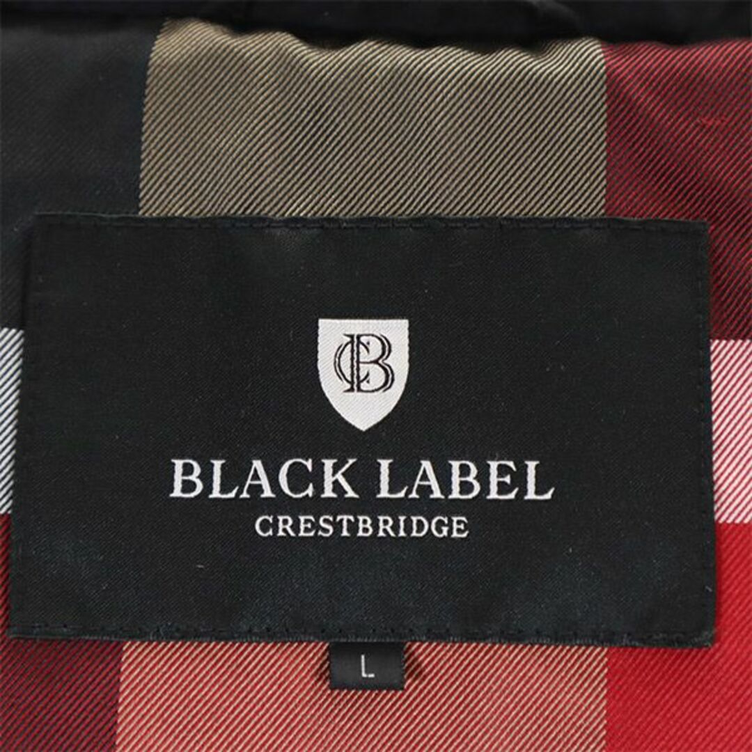 BLACK LABEL CRESTBRIDGE(ブラックレーベルクレストブリッジ)のブラックレーベルクレストブリッジ 2way ダウンジャケット L ブラック BLACK LABEL CRESTBRIDGE ベスト フード メンズ 古着 【240115】 メンズのジャケット/アウター(ダウンジャケット)の商品写真