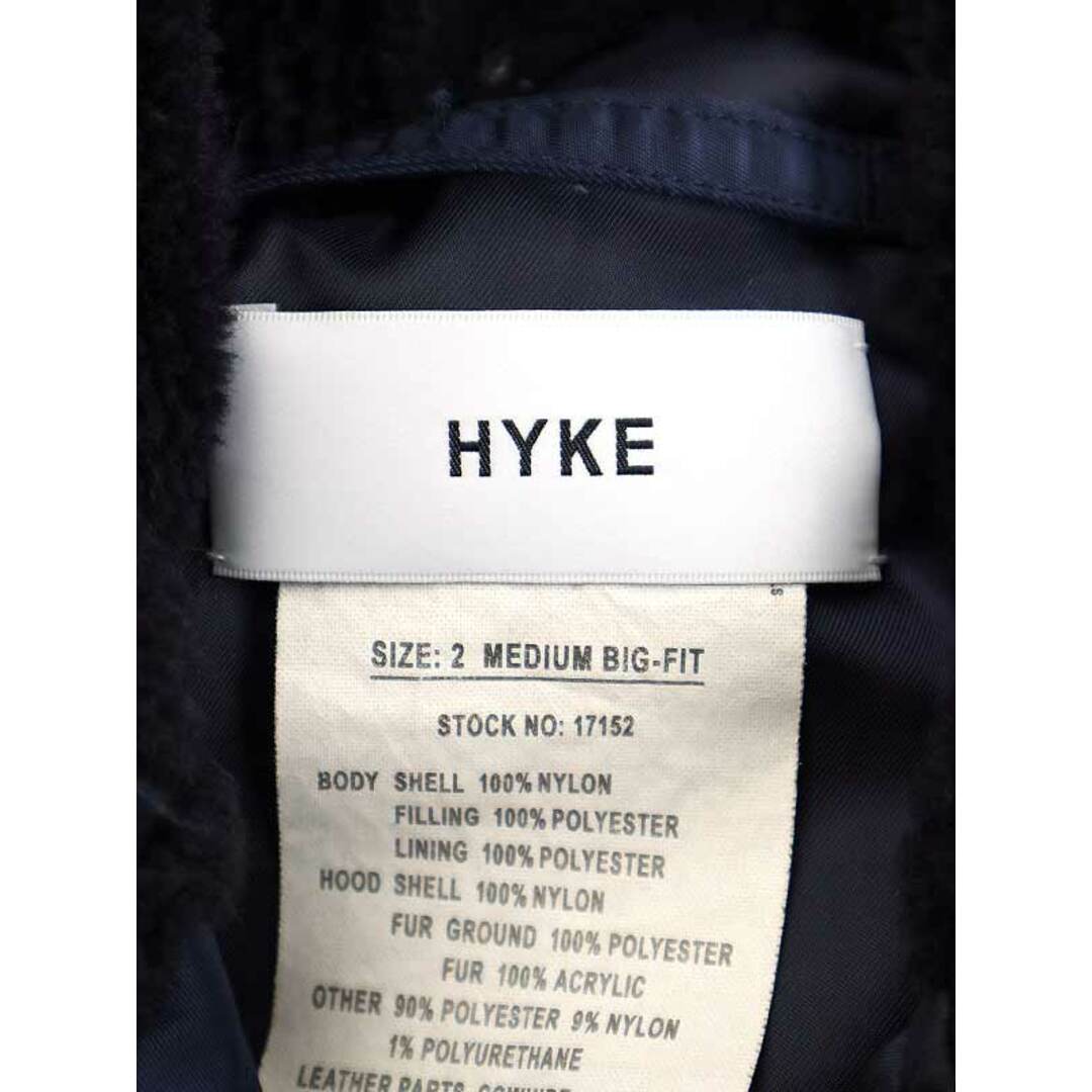 HYKE(ハイク)のHYKE ハイク 18AW N-3B JACKET/BIG FIT ミリタリーコート ネイビー 2 182-17152 レディースのジャケット/アウター(その他)の商品写真