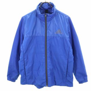 アディダス(adidas)のアディダス 長袖 中綿ジャケット 160 ブルー系 adidas キッズ 古着 【240115】(ジャケット/上着)