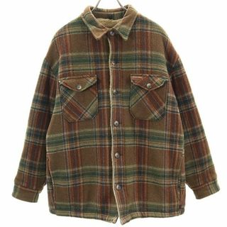 ウールリッチ(WOOLRICH)のウールリッチ USA製 チェック柄 ウールジャケット M ブラウン系 WOOLRICH 裏ボア メンズ 古着 【240115】(その他)