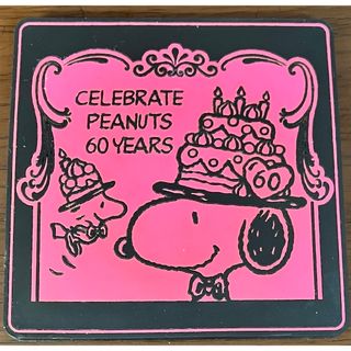 ピーナッツ(PEANUTS)のピーナッツ生誕60周年記念イベント　スヌーピーハッピーパーティー展限定コースター(キャラクターグッズ)