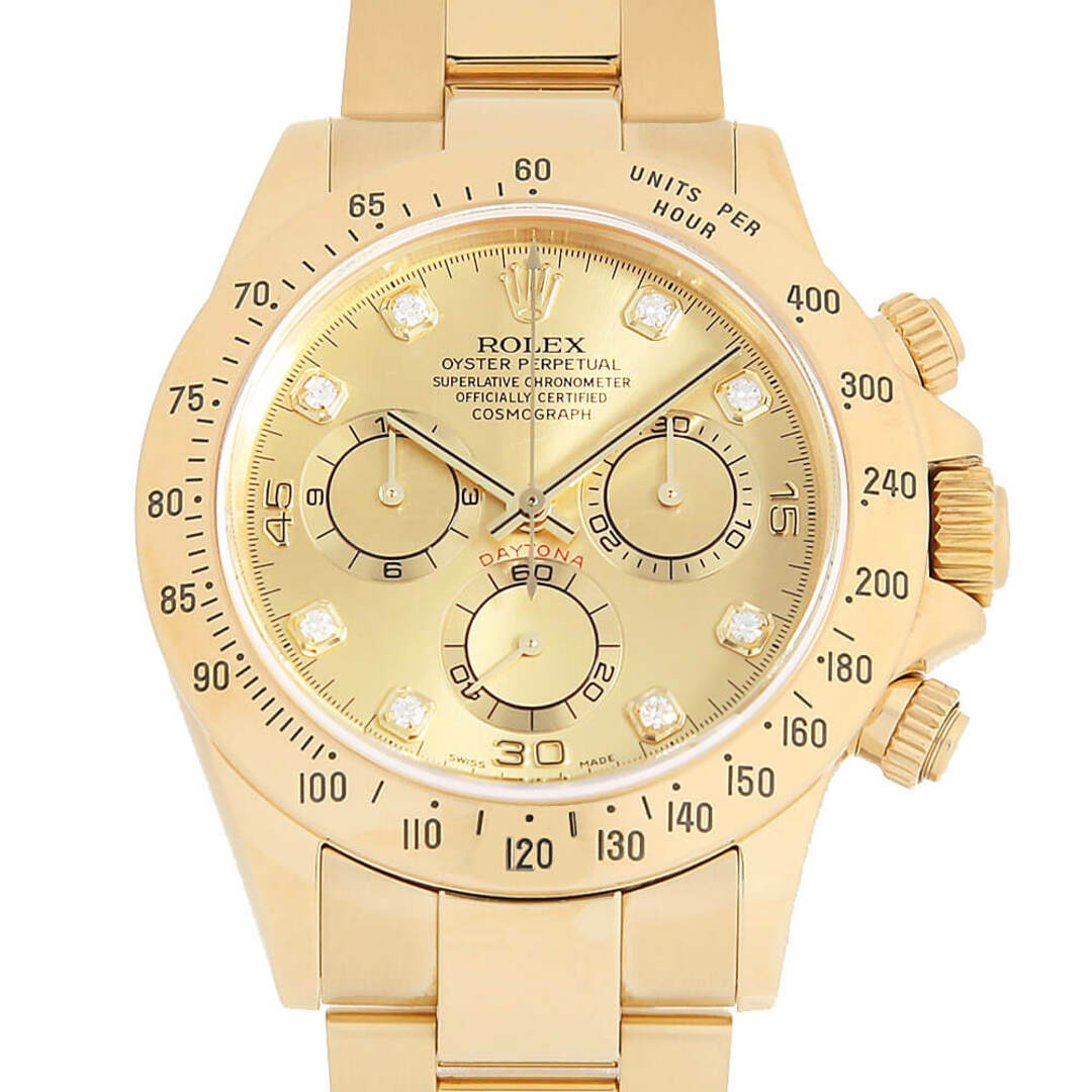 ROLEX(ロレックス)のロレックス デイトナ 8Pダイヤ 116528G シャンパン P番 メンズ 中古 腕時計 メンズの時計(腕時計(アナログ))の商品写真