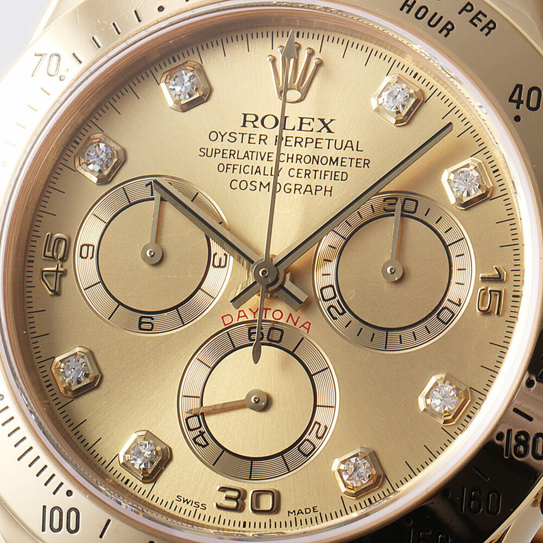 ROLEX(ロレックス)のロレックス デイトナ 8Pダイヤ 116528G シャンパン P番 メンズ 中古 腕時計 メンズの時計(腕時計(アナログ))の商品写真