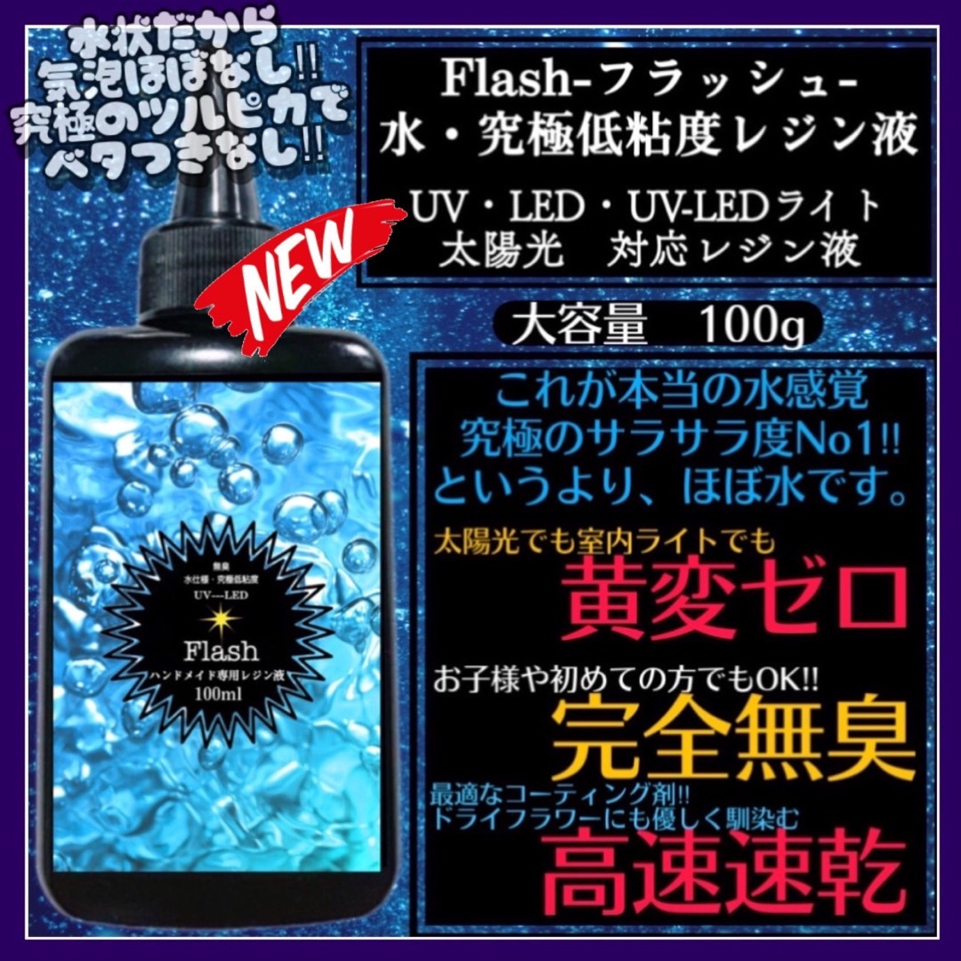 8種レジン液　お試しセット　フラッシュ&リーフドロップ ハンドメイドの素材/材料(各種パーツ)の商品写真