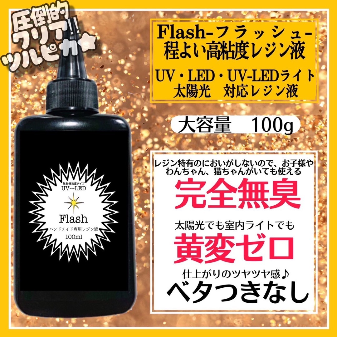 8種レジン液　お試しセット　フラッシュ&リーフドロップ ハンドメイドの素材/材料(各種パーツ)の商品写真