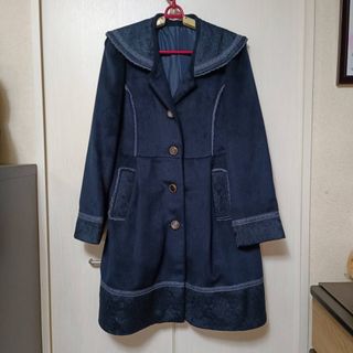 axes femme - 未使用 axes femme コート セーラー風 レース 紺 M