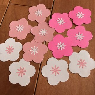 壁面飾り クラフトパンチ 桃の花(その他)