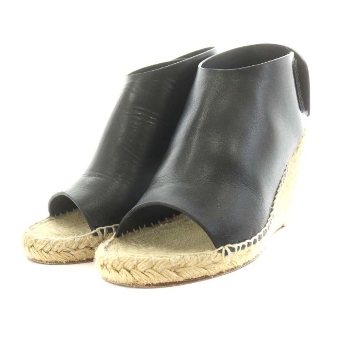 celine(セリーヌ)のセリーヌ フィービー期 サンダル ウェッジソール レザー 35 22.0cm 黒 レディースの靴/シューズ(サンダル)の商品写真